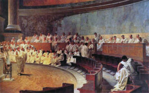 Cesare Maccari - Senato romano (vedi didascalia)