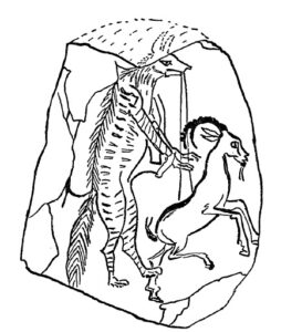 Figura 2. Ostrakon egizio rinvenuto nel villaggio di Deir el-Medina, operante nell’arco di tempo che va dal 1550 al 1200 a.C. La figura è tratta dal testo citato di Emma Brunner-Traut.
