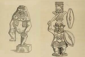 Figura 4. Rappresentazione del demone egizio Bes. Immagine tratta dal testo citato di Ollivier-Beauregard.