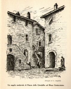 Figura 7. Illustrazione interna dei Bozzetti Dialettali (1956). Disegno di A. Asquini.